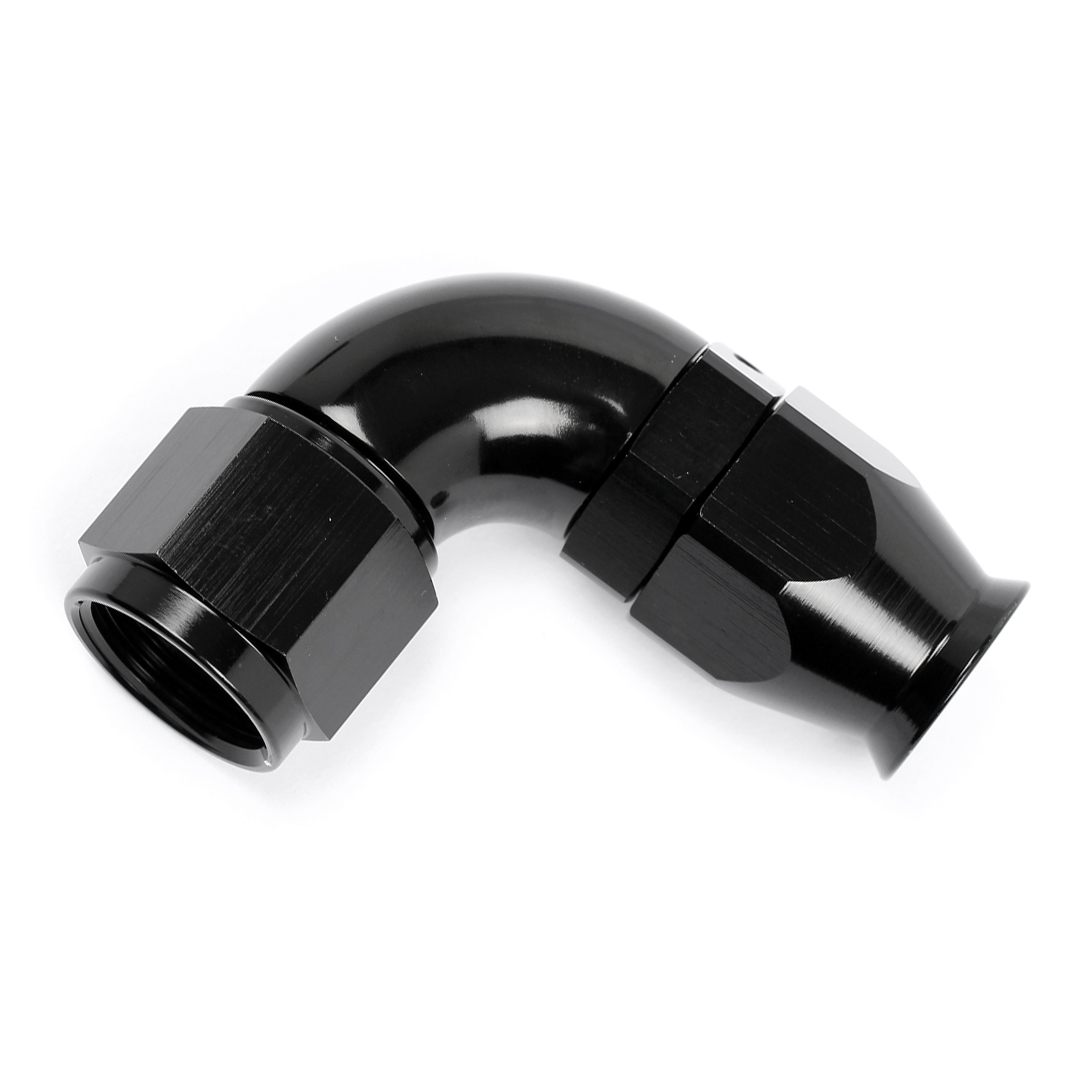 10AN 90 degree full flow hose end